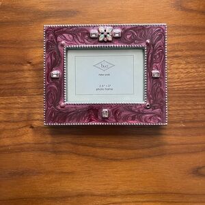 b.x2 New York Pewter, Enamel, & Swarovski Crystal Picture Frame